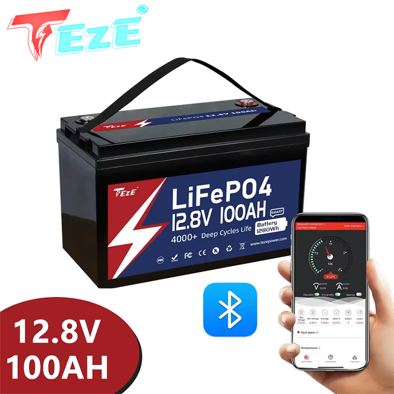 Batteries solaires Lithium-Ion - Lifepo4 12V 100Ah Bms Bluetooth avis et prix