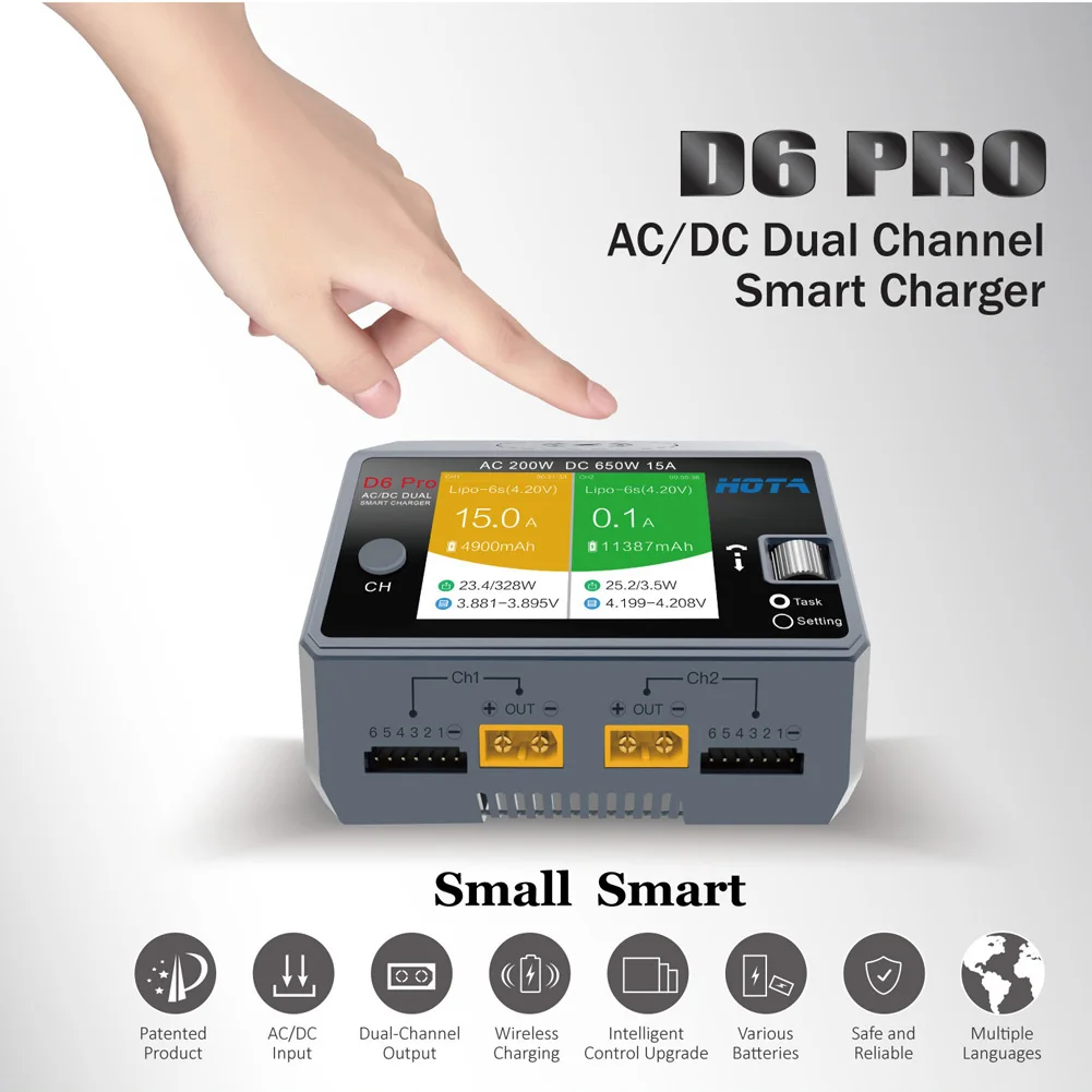 Chargeur et déchargeur de batt - Hota D6 Pro Dual Lipo Charger avis et prix